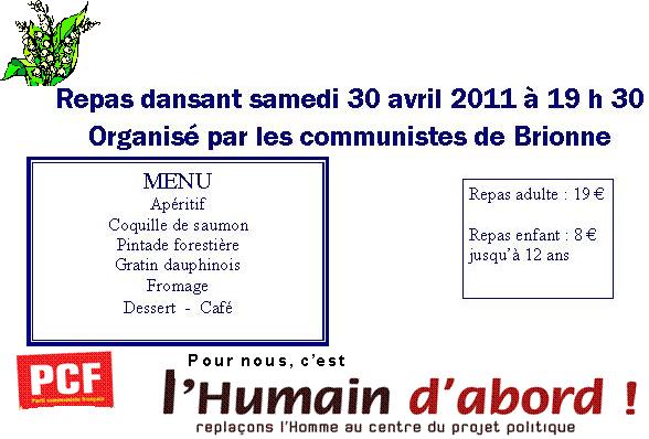 Brionne - Repas dansant du 30 avril 2011